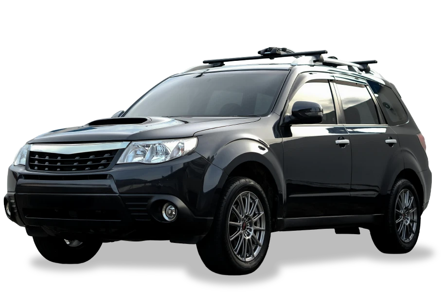 photo of a black car going to a subaru mechanic