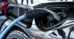 photo of a car charging after hybrid service